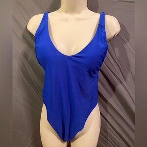 🩱NWT one piece thong Relleciga brand Size Large Royal Blue swim suit.